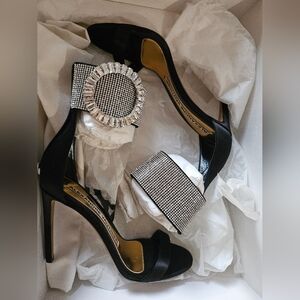 Elegant Black and Silver Women's Heels
